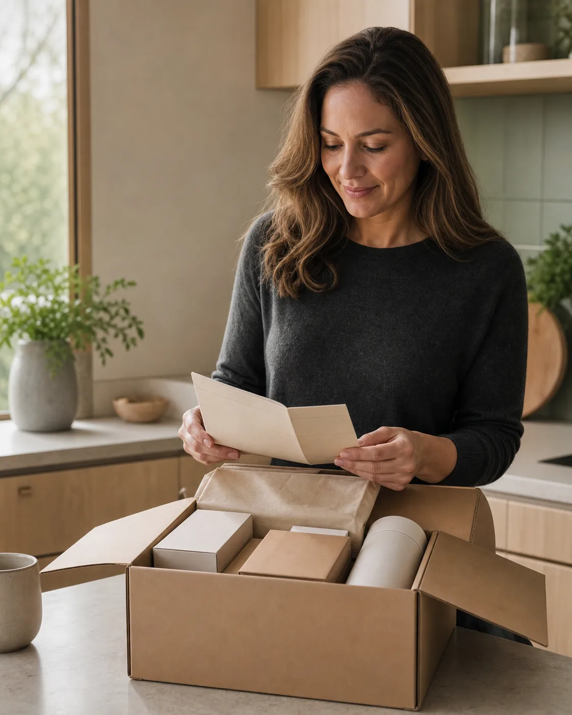 Discreet care delivery arriving at home